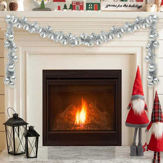 Weihnachtskugelgirlande Silber 186 cm Polystyrol