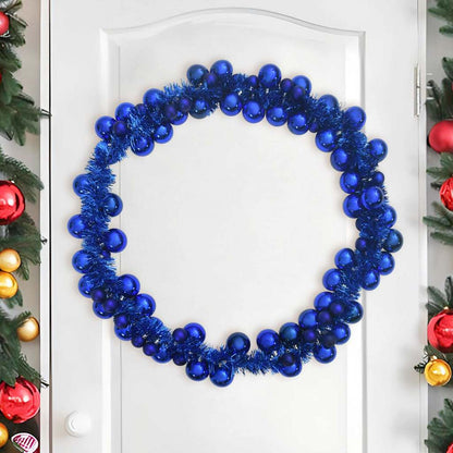 Weihnachtskugelgirlande Blau 186 cm Polystyrol