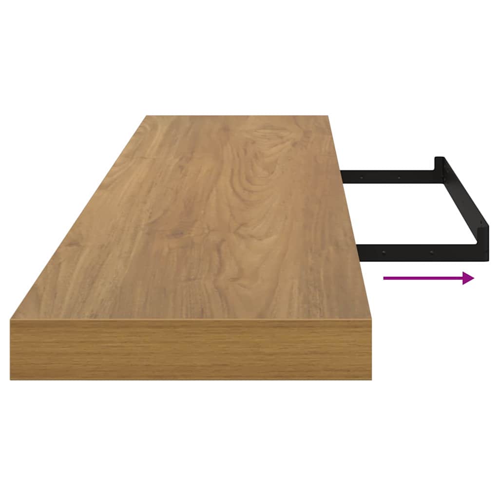 Wandregal 4 pcs Braun 120 x 23,5 x 4 cm Holzwerkstoff