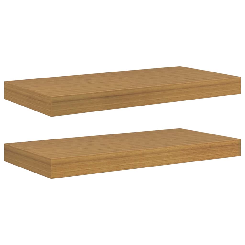 Wandregal Wandmontiert 2 pcs Beige 50 x 23 x 4 cm Holzwerkstoff