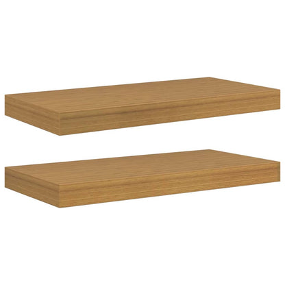 Wandregal Wandmontiert 2 pcs Beige 50 x 23 x 4 cm Holzwerkstoff