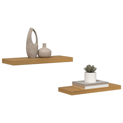 Wandregal 2 pcs Beige 60 x 23,5 x 4 cm Holzwerkstoff