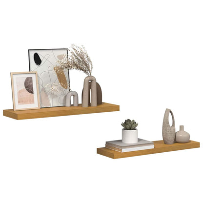 Wandregal 2 pcs Beige 90 x 23,5 x 4 cm Holzwerkstoff