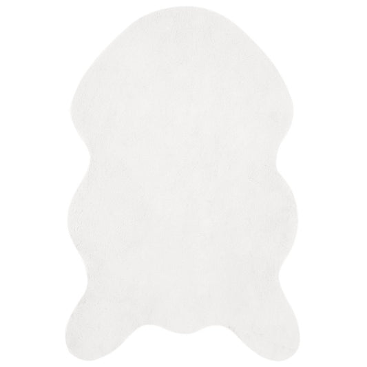 Kunstfell Hasen Teppich Olite Weiß 50 x 80 cm Polyester