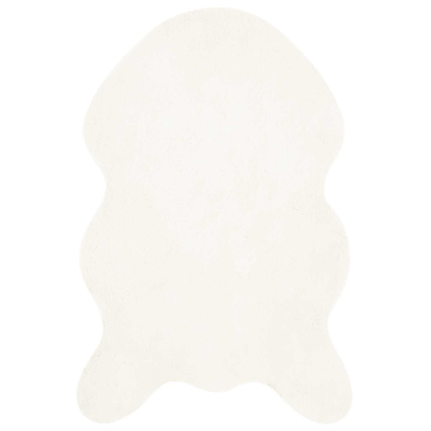 Kunstfell Hasen Teppich Olite Creme 50 x 80 cm Polyester