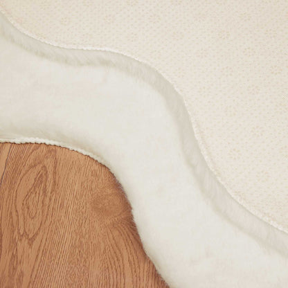 Kunstfell Hasen Teppich Olite Creme 50 x 80 cm Polyester