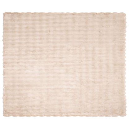 Kunstfell Kaninchenfell Decke Beige 240 x 270 cm Polyester