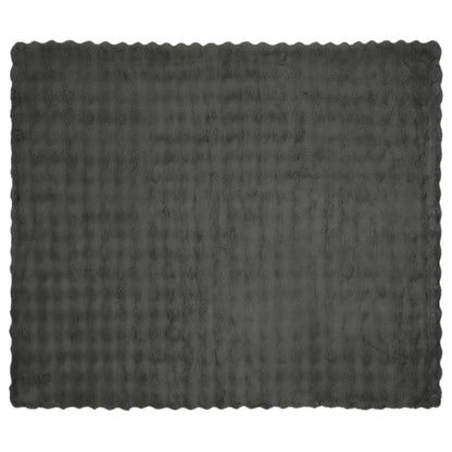 Kunstfell Kaninchenfell Decke Dunkelgrau 130 x 150 cm Polyester