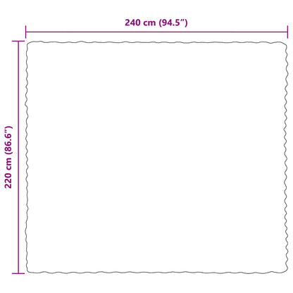 Kunstfell Kaninchenfell Decke Marineblau 220 x 240 cm Polyester