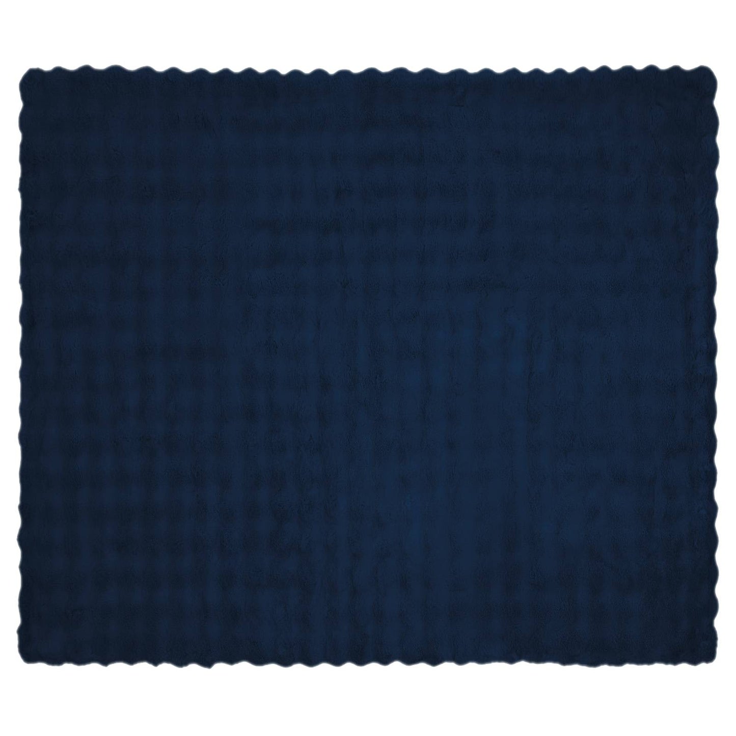 Kunstfell Kaninchenfell Decke Marineblau 220 x 240 cm Polyester