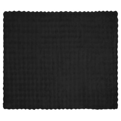 Kunstfell Kaninchenfell Decke 4 pcs Schwarz 130 x 150 cm