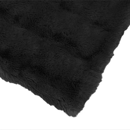 Kunstfell Kaninchenfell Decke 4 pcs Schwarz 130 x 150 cm