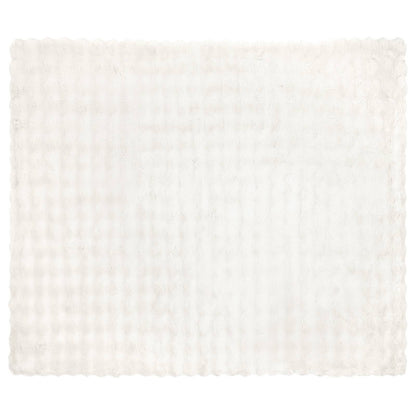 Kunstfell Kaninchenfell Decke Weiß 240 x 270 cm Polyester