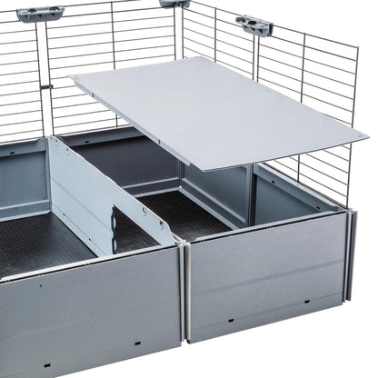 Ferplast Kaninchenkäfig Multipla Double 107,5x72x96,5 cm Schwarz