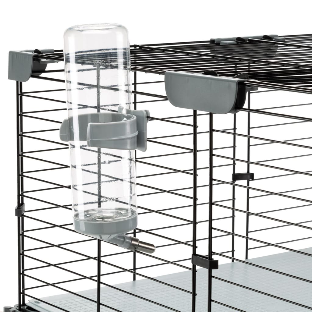 Ferplast Kaninchenkäfig Multipla Double 107,5x72x96,5 cm Schwarz