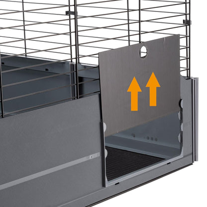 Ferplast Kaninchenkäfig Multipla Double 107,5x72x96,5 cm Schwarz