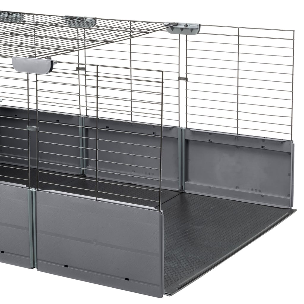 Ferplast Kaninchenkäfig Multipla Double 107,5x72x96,5 cm Schwarz