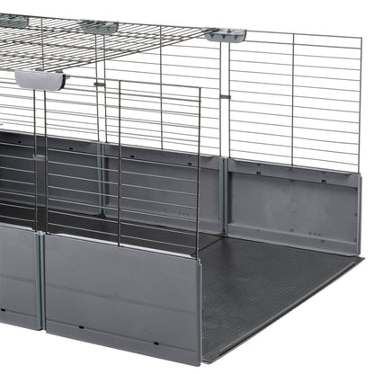 Ferplast Kaninchenkäfig Multipla Double 107,5x72x96,5 cm Schwarz