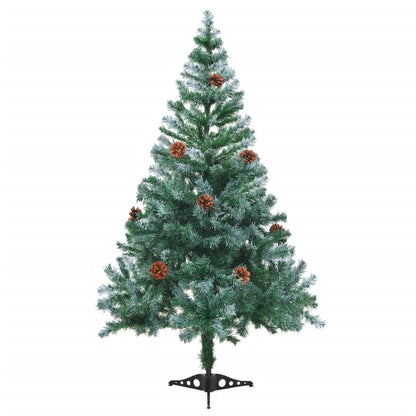 Künstlicher Weihnachtsbaum mit Tannenzapfen gefrostet 150 cm