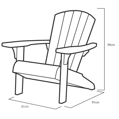 Keter Adirondack-Stuhl Troy Graphitgrau