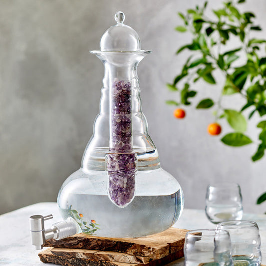 Vitalkaraffe Beauty Platin mit Glaseinsatz 5L