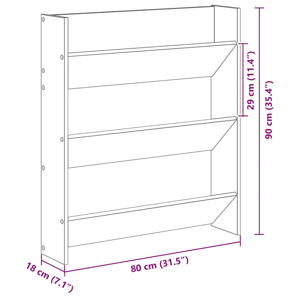 Wand-Schuhschränke 2 Stk. Weiß 80x18x90 cm Holzwerkstoff