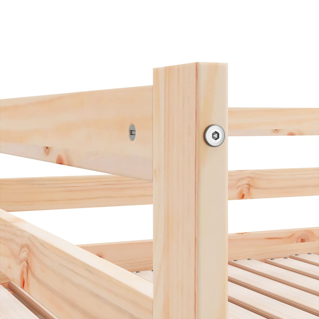 Tagesbett Ausziehbar Massivholz Kiefer 2x(90x200) cm