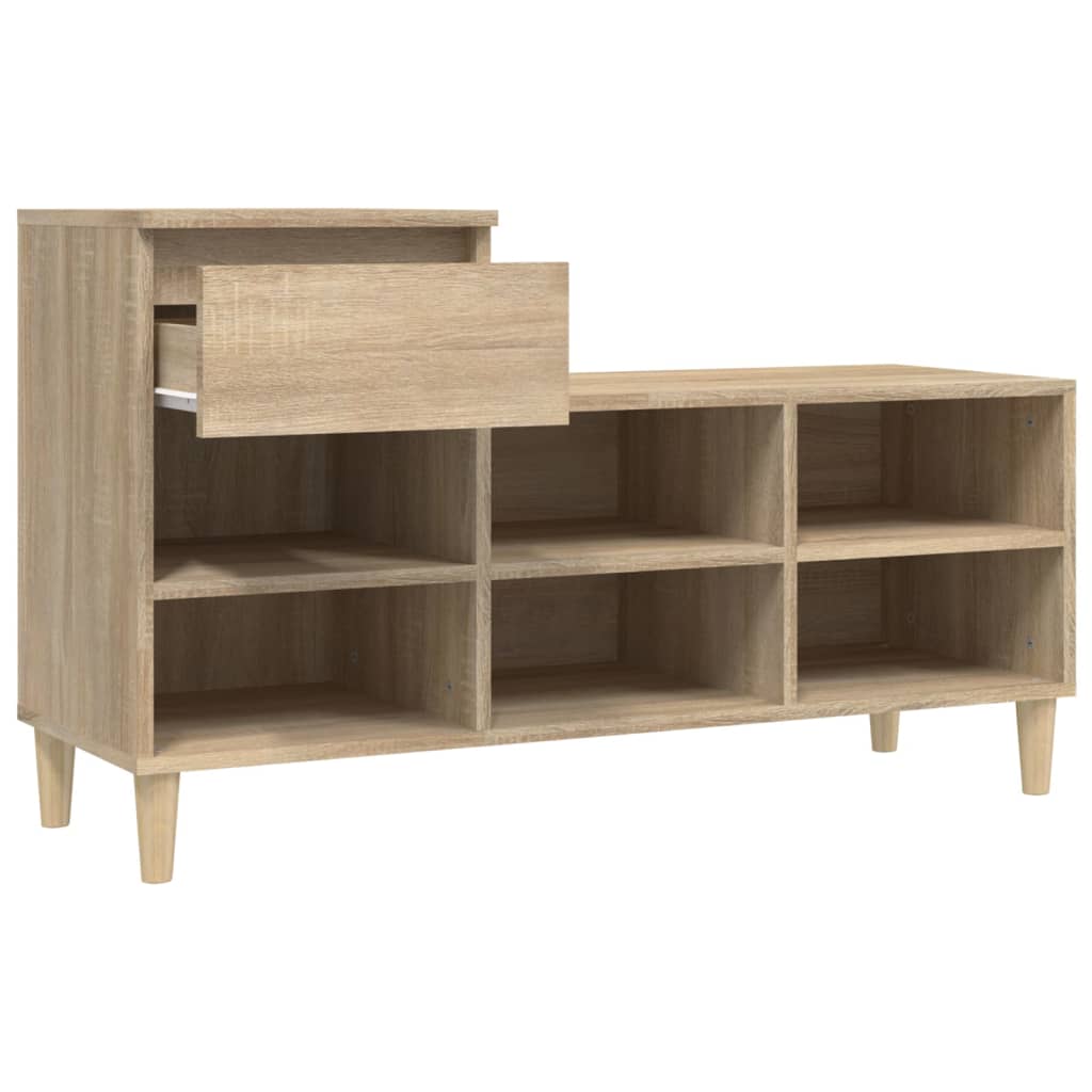 Schuhregal Sonoma-Eiche 102x36x60 cm Holzwerkstoff