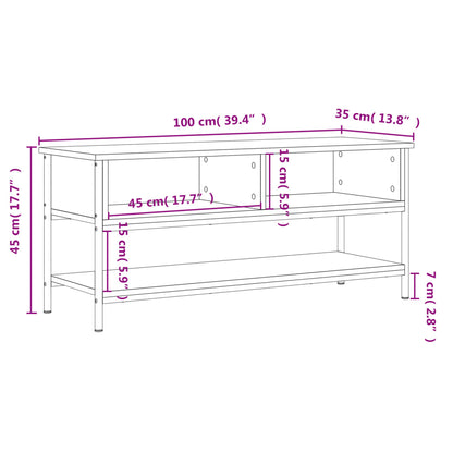 TV-Schrank Sonoma-Eiche 100 x 35 x 45 cm Holzwerkstoff