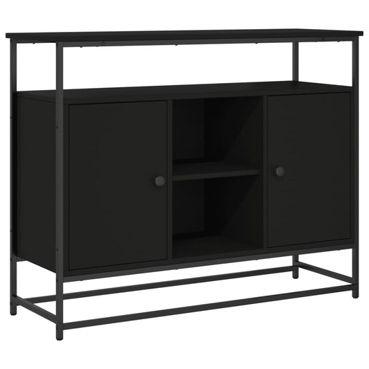 Sideboard Schwarz 100x35x80 cm Holzwerkstoff