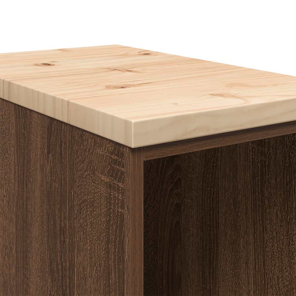 Garagen-Aufbewahrungsschrank 30x51x85 cm Massivholz Kiefer