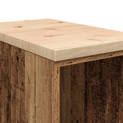 Garagen-Aufbewahrungsschrank Altholz-Optik Massivholz Kiefer