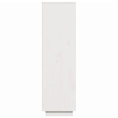 Highboard Weiß 89x34x116,5 cm Massivholz Kiefer