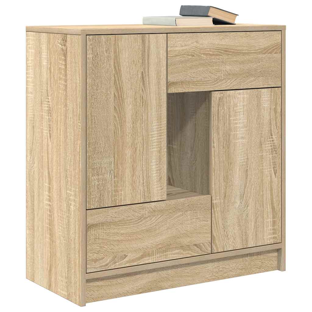 Sideboard mit Schubladen und Türen Sonoma-Eiche 70,5x34x74,5 cm