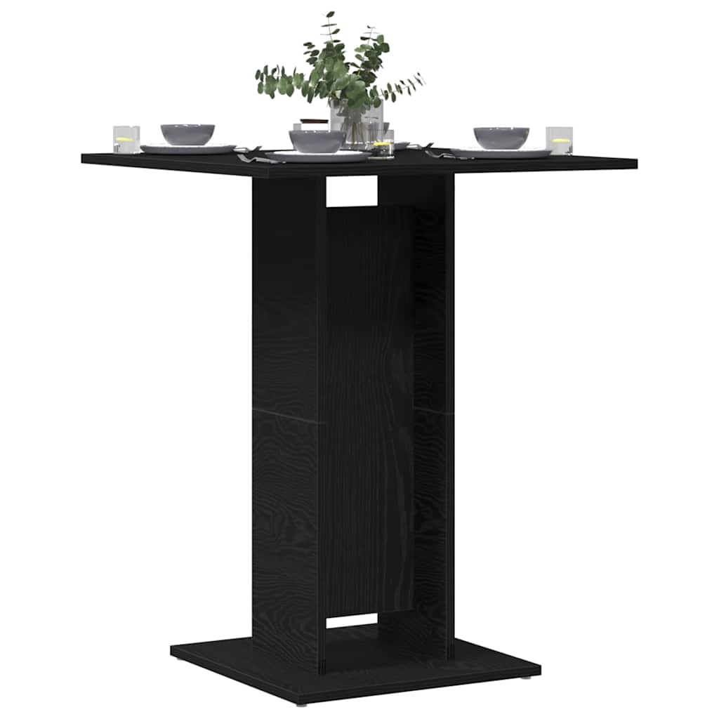 Bistrotisch Schwarze Eiche 60x60x75 cm Holzwerkstoff