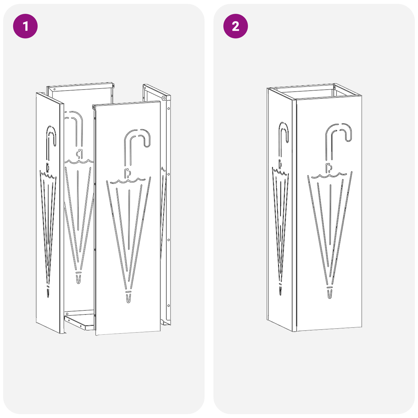 Sonnenschirmhalter Senfgelb 15,5 x 15,5 x 49 cm Stahl