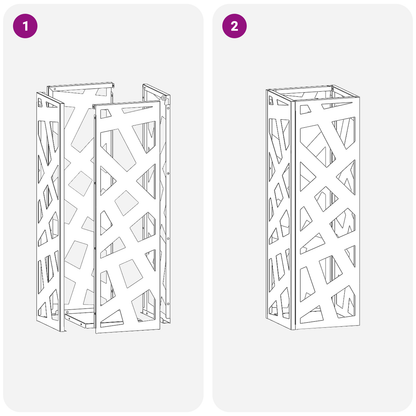 Sonnenschirmhalter Senfgelb 15,5 x 15,5 x 49 cm Stahl