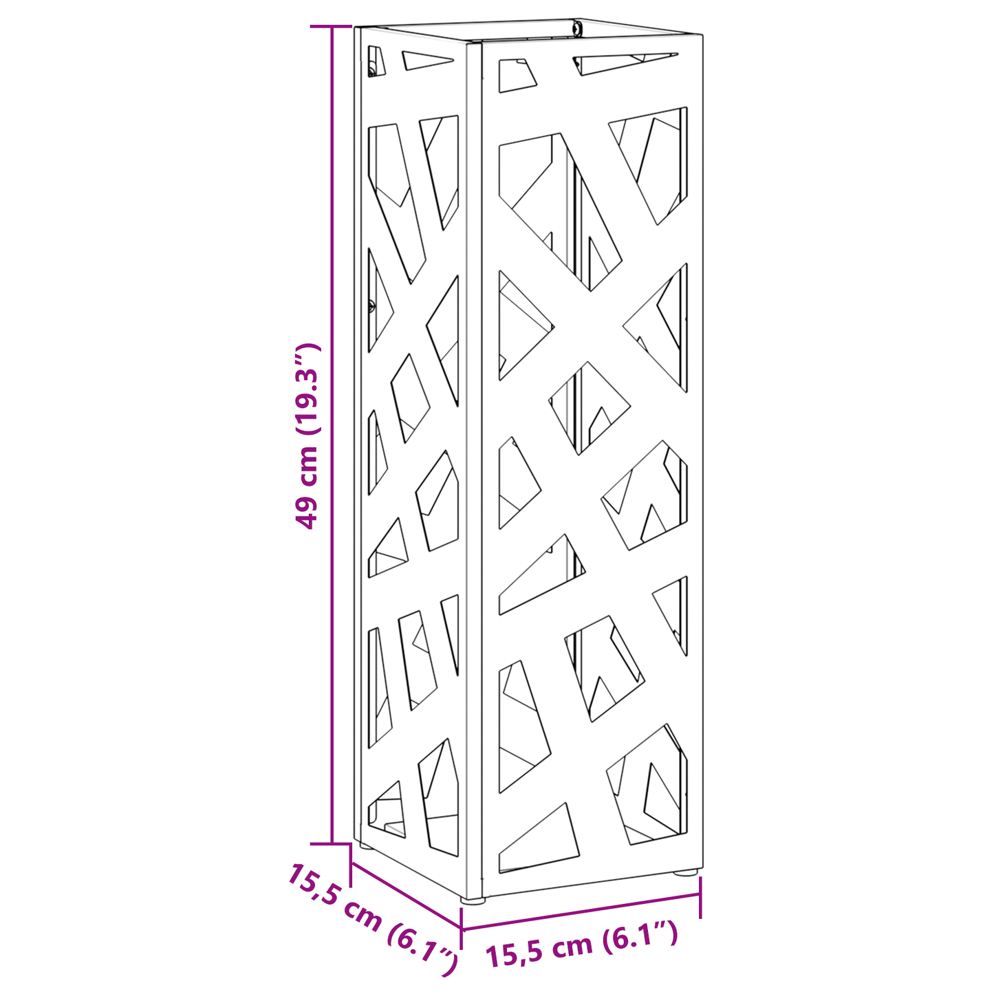 Sonnenschirmhalter Senfgelb 15,5 x 15,5 x 49 cm Stahl