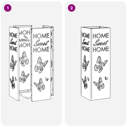 Sonnenschirmhalter Schwarz 15,5 x 15,5 x 49 cm Stahl