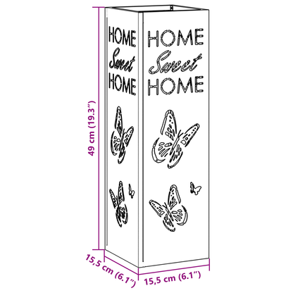 Sonnenschirmhalter Schwarz 15,5 x 15,5 x 49 cm Stahl