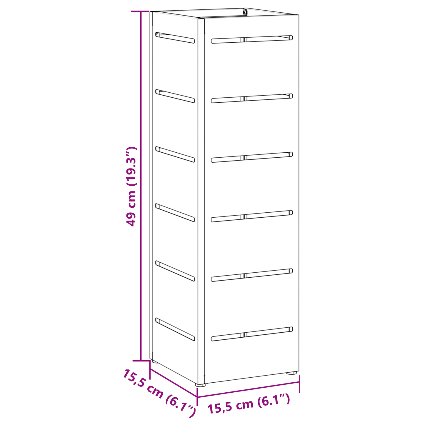 Sonnenschirmhalter Anthrazit 15,5 x 15,5 x 49 cm Stahl