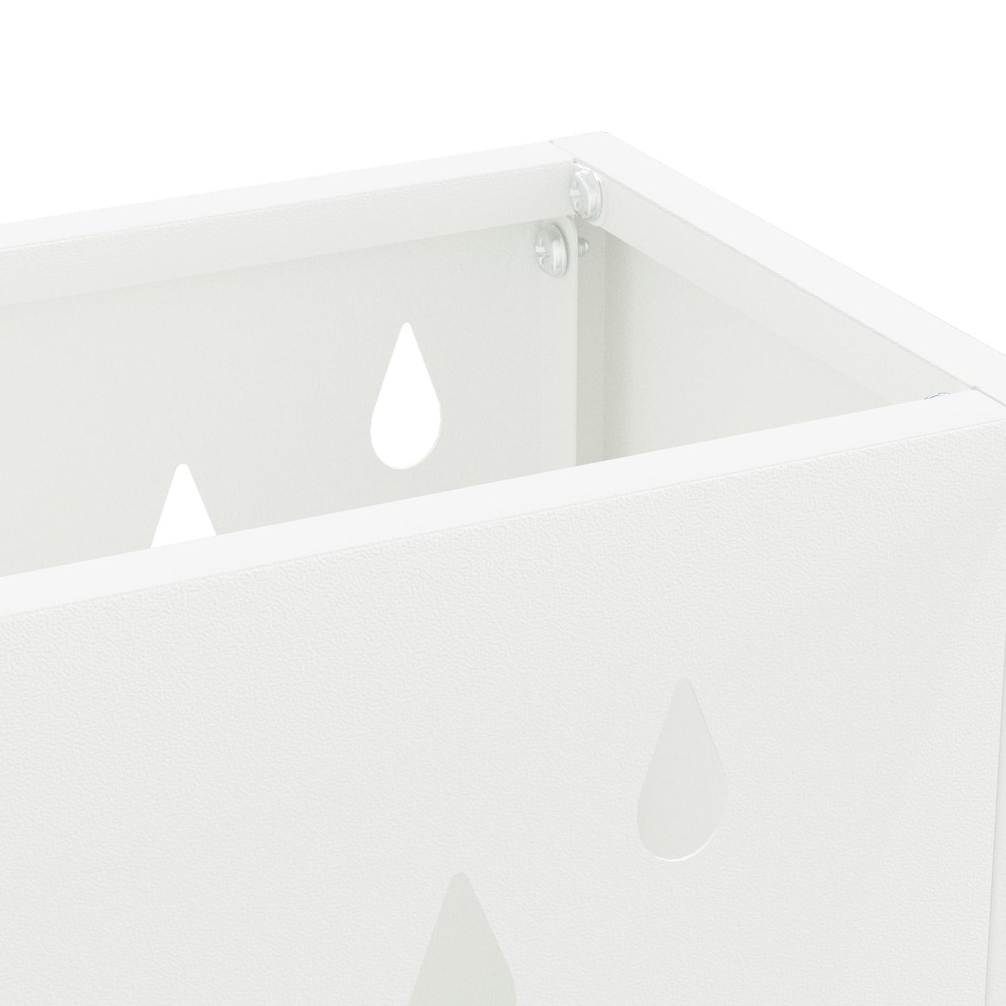 Sonnenschirmhalter mit Speicher Weiß 28 x 12 x 41 cm Stahl