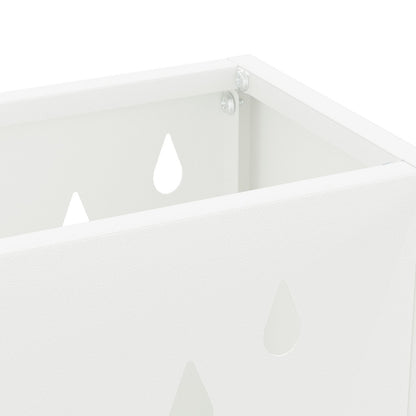 Sonnenschirmhalter mit Speicher Weiß 28 x 12 x 41 cm Stahl