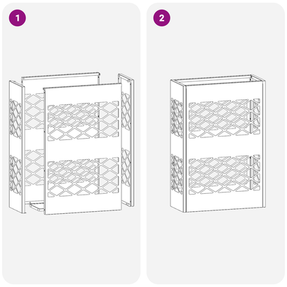 Sonnenschirmhalter mit Speicher Rosa 28 x 12 x 41 cm Stahl