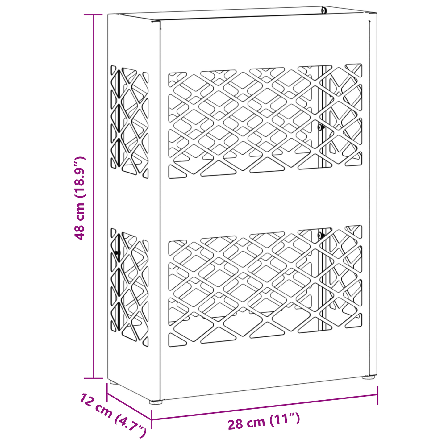 Sonnenschirmhalter mit Speicher Rosa 28 x 12 x 41 cm Stahl