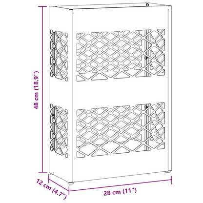 Sonnenschirmhalter mit Speicher Rosa 28 x 12 x 41 cm Stahl