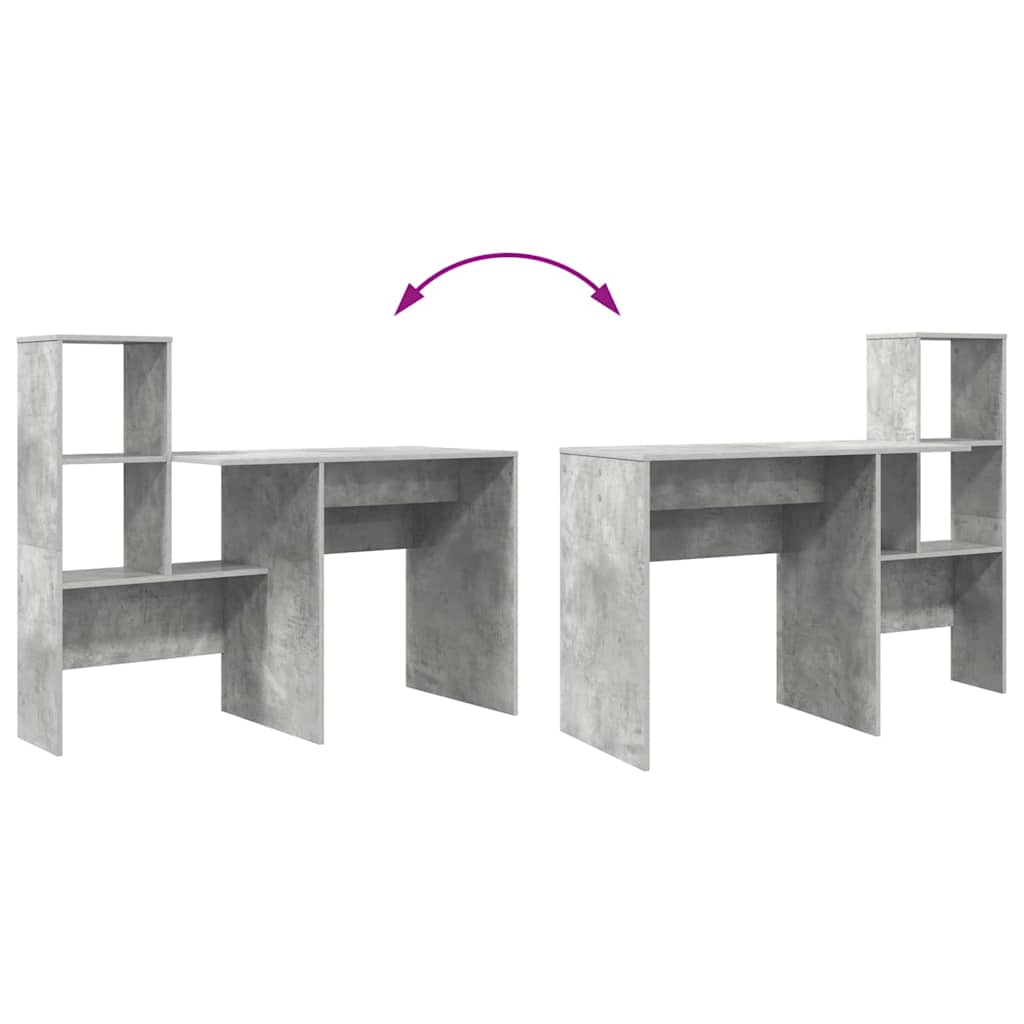 Schreibtisch Beton Grau 131,5 x 50 x 106,5 cm Holzwerkstoff