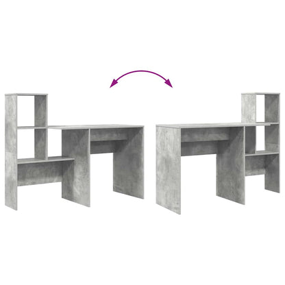 Schreibtisch Beton Grau 131,5 x 50 x 106,5 cm Holzwerkstoff
