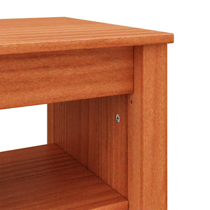 Schuhbank mit Regal mit Speicher Wachsbraun 160 x 36,5 x 50 cm