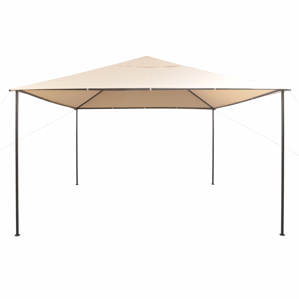 Pavilion Partyzelt Überdachung 4x4 m Stahl Beige